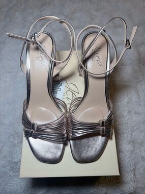 Jewel Badgley Mischka Michelle Heels Rose Gold Metallic Size 9.5